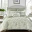 Laura Ashley Natalie 7-Piece Green Floral Cotton Full/Queen Comforter ...
