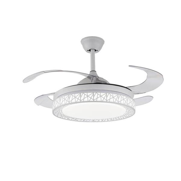 diisunbihuo 42 odern Crystal Chandelier Ceiling Fan with Lights Gold