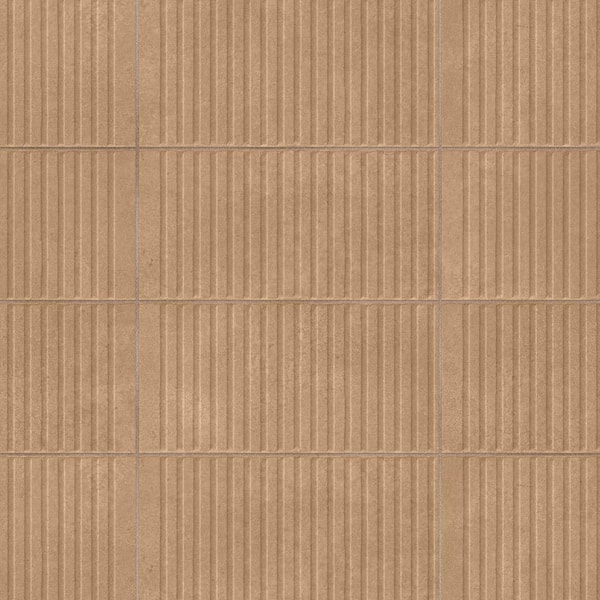 Kings Loft Clay 7-7/8 in. x 15-3/4 in. Fluted Ceramic Wall Tile (10.44 sq. ft./Case)