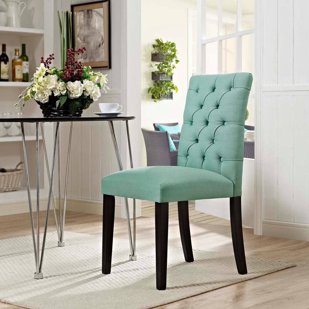 Laguna Blue Tufted Upholstered Parsons Side Chair