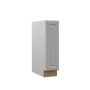 Designer Series Elgin Assembled 9x34.5x23.75 in. Full Height Door Base Kitchen Cabinet in Heron Gray