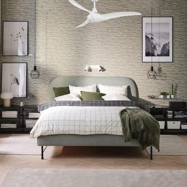 Wave 52 in. Indoor White Ceiling Fan with Remote Control