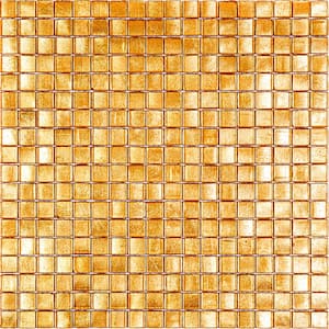 Skosh Glossy Gold Yellow 11.6 in. x 11.6 in. Glass Mosaic Wall and Floor Tile (18.69 sq. ft./case) (20-pack)