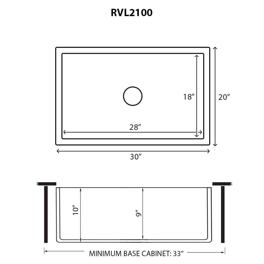 Ruvati 30'' White Fireclay Farmhouse Apron-Front Sink