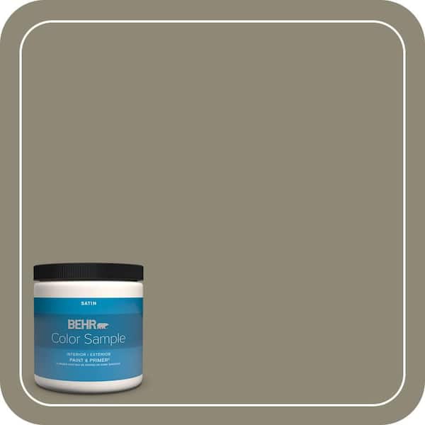 BEHR PREMIUM PLUS 8 oz. #780D-6 Witch Hazel Satin Enamel Interior/Exterior Paint & Primer Color Sample