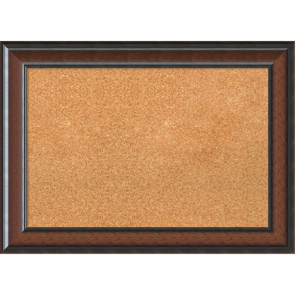 Cyprus Walnut Wood Framed Corkboard with Natural Cork