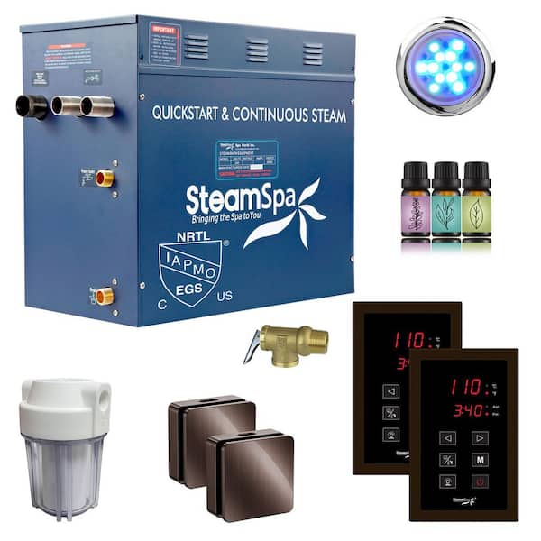 Royal Series 12000-Watt Steam Generator with Continuous Steam, Dual Easy Touch Control Pads, Filter in Bronze