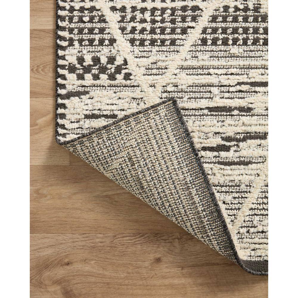 Fabian Charcoal Diamond Handmade Wool Blend Area Rug - 9'2" x 13'