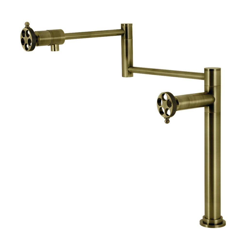 Webb Deck Mount Pot Filler in Antique Brass price history on PriceWatchPro