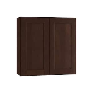 Franklin Manganite Stained Plywood Shaker Assembled Wall Kitchen Cabinet Soft Close 24 W in. 12 D in. 24 in. H