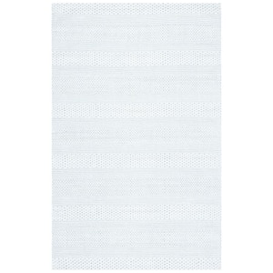 Marbella Ivory 6 ft. x 9 ft. Striped Solid Color Area Rug