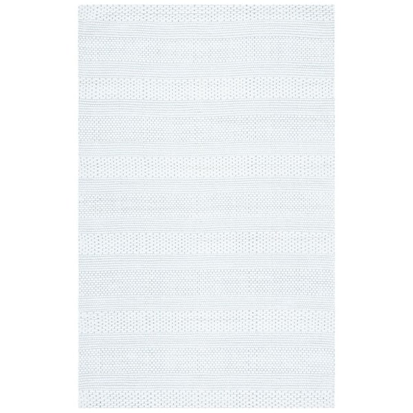 SAFAVIEH Marbella Ivory 6 ft. x 9 ft. Striped Solid Color Area Rug