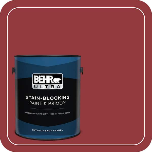 BEHR ULTRA 1 gal. #ECC-32-3 Cherry Tree Satin Enamel Exterior Paint & Primer