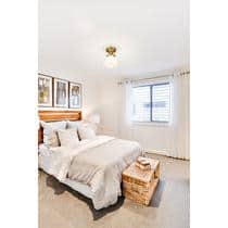 Heritage Brass and Opal Glass Globe LED Flush Mount