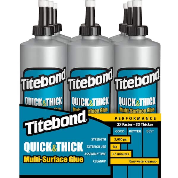 Titebond 16 oz. Quick and Thick Multi-Surface Glue (12-Pack)