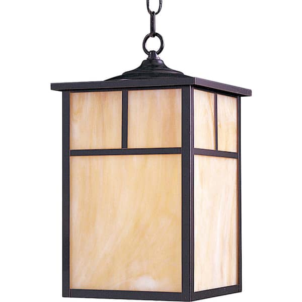 Maxim Lighting Coldwater 9 in. Wide Black 1-Light Outdoor Hanging Lantern