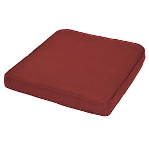 solid trapezoid boxed edge chair cushion in sunbrella canvas