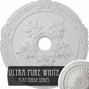 1-1/2 in. x 26 in. x 26 in. Polyurethane Attica with Rose Ceiling Medallion, Ultra Pure White