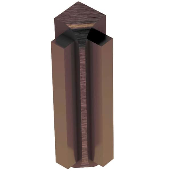 Rondec-Step Brushed Antique Bronze Anodized Aluminum 3/8 in. x 1-7/8 in. Metal 90° Inside Corner