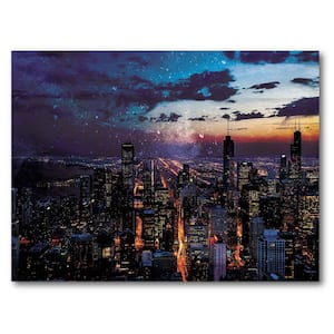 Chicago Skyline Gallery-Wrapped Canvas Nature Wall Art 24 in. x 20 in.