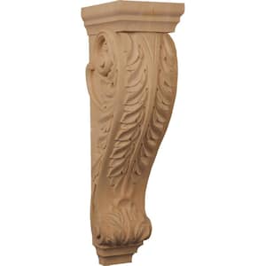8-1/2 in. x 7 in. x 26 in. Unfinished Wood Maple Medium Jumbo Acanthus Corbel