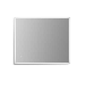 Cassano 36 in. W x 30 in. H Small Rectangular Frameless LED Light Wall Mount Bathroom Vanity Mirror in Silver