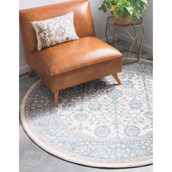 Salzburg Gneis Ivory 7' 3 x 7' 3 Round Rug