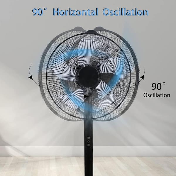 Electric Fan Upright Swing Head Floor Standing Air Circulation Fan Remote  Control