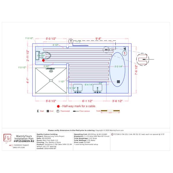 WarmlyYours Prodeso 3.3 ft. x 2.4 ft. Membrane Sheet WarmlyYours Prodeso 3.3 ft. x 2.4 ft. Membrane Sheet