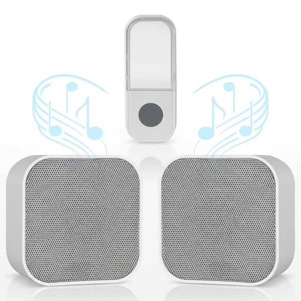 Wireless Doorbell with 36 Melodies, 500 ft. Range and 4 Volume Levels, 2 Plug-In Receivers, White