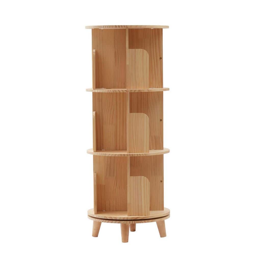 YIYIBYUS 18.1 in. Wide Wood Color 3-Shelf Floor Standing