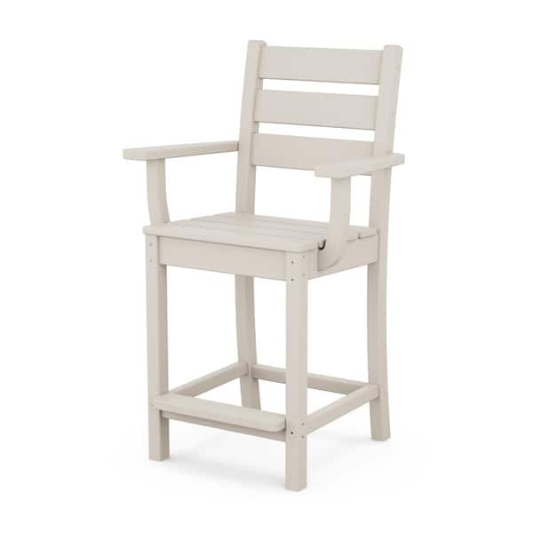 POLYWOOD Grant Park Counter Arm Chair in Sand