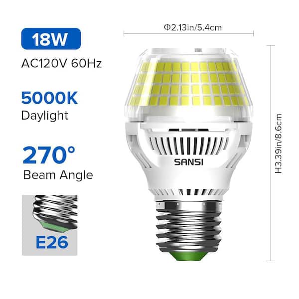 SANSI 200-Watt Equivalent 5000K Daylight A15 Non-Dimmable 2500
