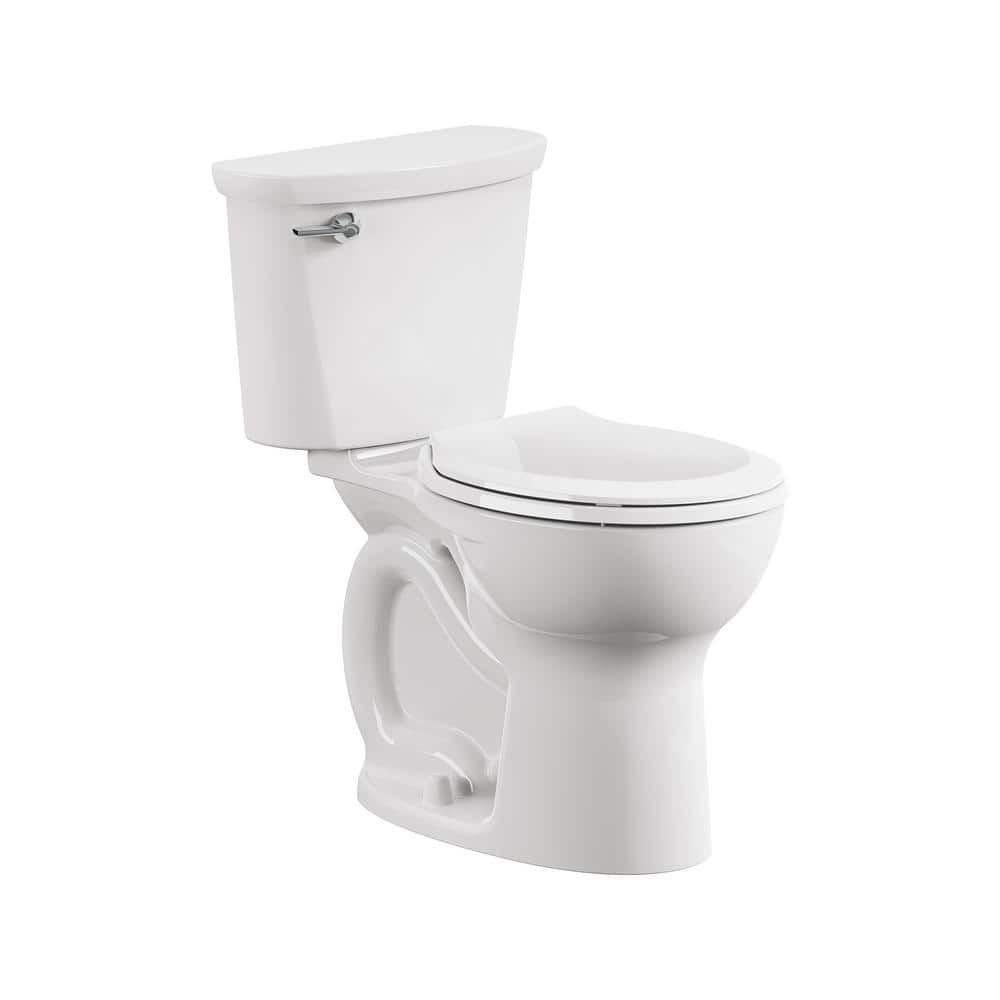 Cadet 10 in. Antimicrobial 2-Piece 1.28 GPF Single Flush Chair Height Round Toilet with Slow Close Seat in White