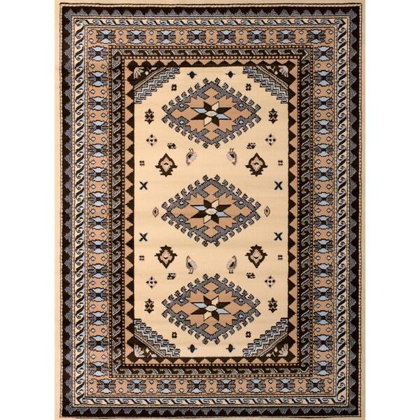 United Weavers Tres Ivory 8 ft. x 11 ft. Indoor Area Rug