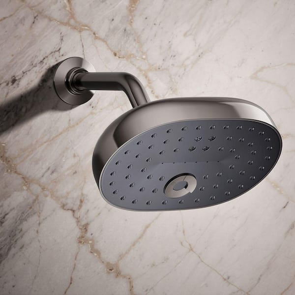 Statement 3-Spray Patterns 2.5 GPM 8 in. Wall Mount Fixed Shower Head in Vibrant Titanium