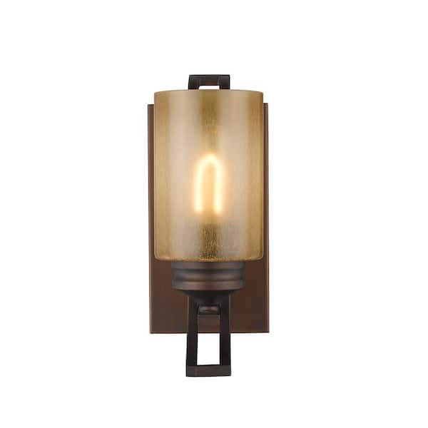 Golden Lighting Hidalgo Collection 1-Light Sovereign Bronze Sconce