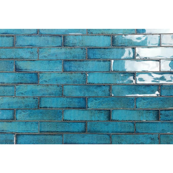 Ivy Hill Tile Moze Blue 3 in. x 12 in. 9 mm Ceramic Wall Tile (22-piece 5.38 sq. ft./ Box)