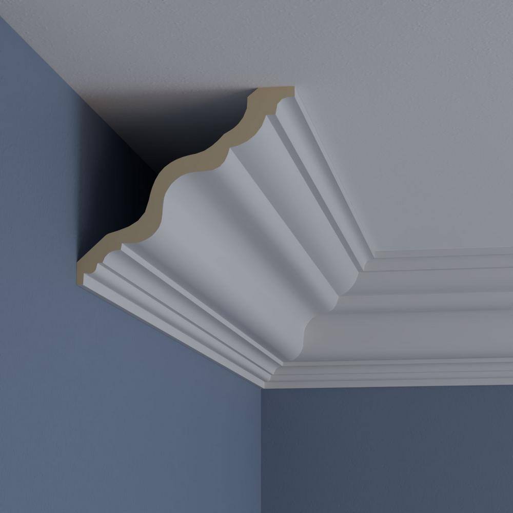 Versailles Smooth White Polyurethane Crown Moulding
