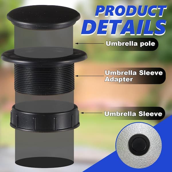 Ktxaby 2 stuks siliconen terrastafel paraplu gat ring plug en dop set
