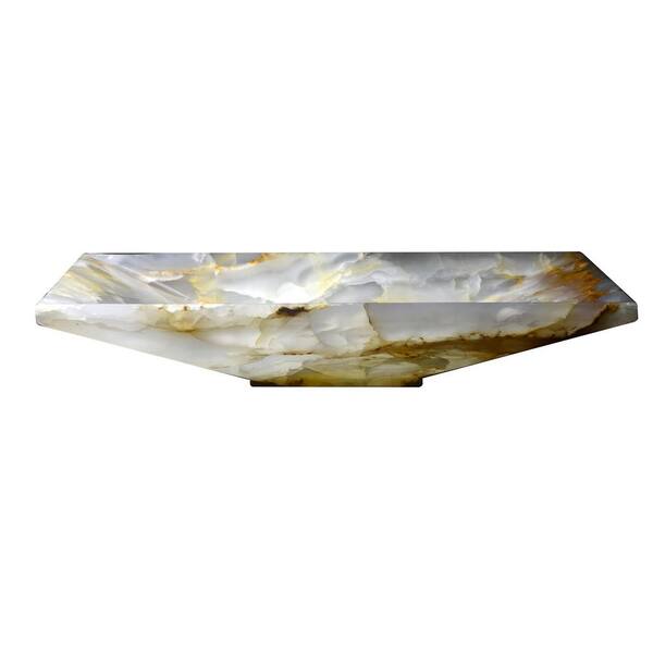 Tami Vessel Sink In White Onyx Stone Tami The Home Depot