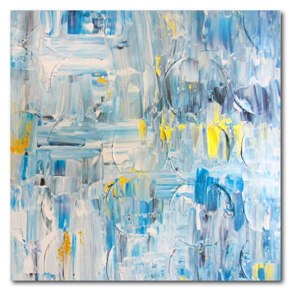 Courtside Market Beginnings Gallery-Wrapped Canvas Abstract Wall Art 16 in. x 16 in.