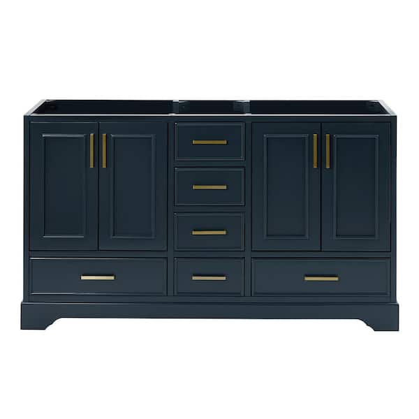 ARIEL Stafford 60.75 in. W x 21.5 in. D x 34.5 in. H Bath Vanity Cabinet without Top in Midnight Blue