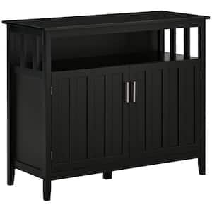 Kitchen Pantry Organizer, Sideboard, Buffet Cabinet with 2-Doors and Adjustable Shelves for Dining Room in Black