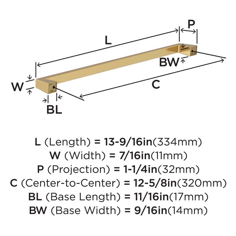 Champagne Bronze 13.5" Modern Cabinet Bar Pull