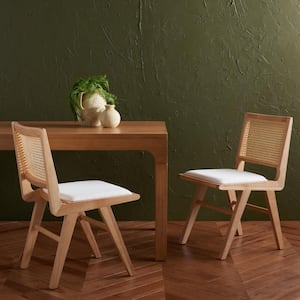 Hattie Natural 20.1 in. Rattan Dining Chair (Set of 2)