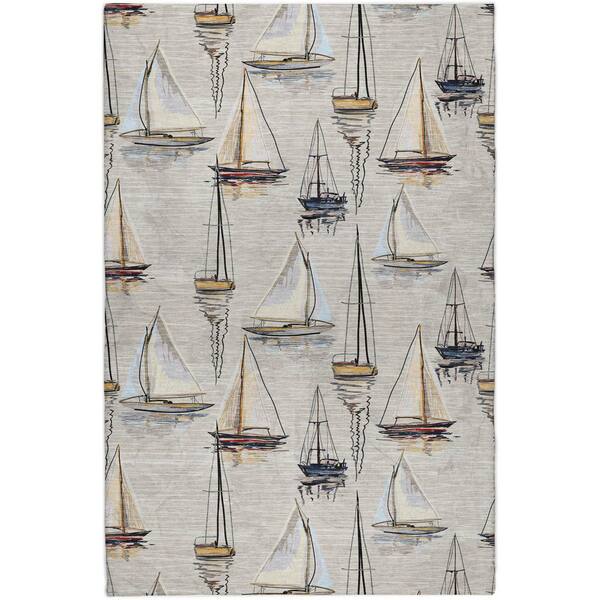 Dream Shag Premium Machine Washable Abstract ADS153 Ivory 9 ft. x 12 ft. Area Rug