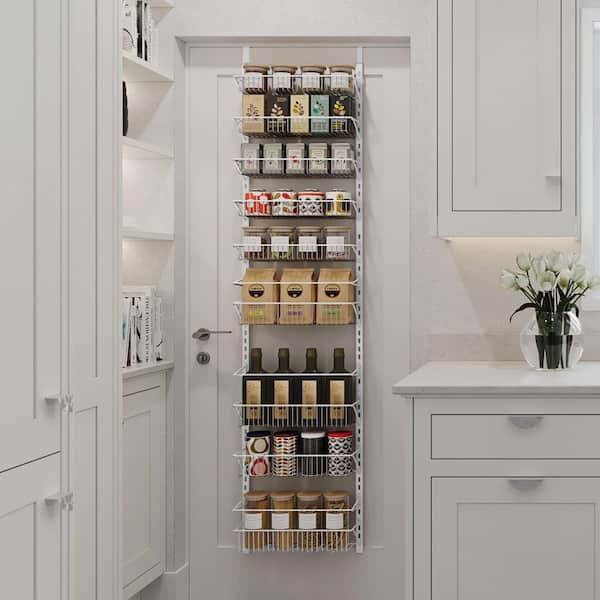 74 in. H White Metal Hanging Closet Organizer