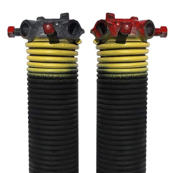 DURA-LIFT 0.207 in. Wire x 2 in. D x 31 in. L Torsion Springs in Yellow Left and Right Wound Pair for Sectional Garage Doors