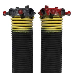 0.207 in. Wire x 1.75 in. D x 25 in. L Torsion Springs in Yellow Left and Right Wound Pair for Sectional Garage Doors
